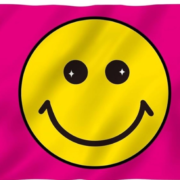 NWT Anley Fly Breeze 3x5 Foot Pink Happy Face Flag - Vivid Color and Fade proof - Picture 1 of 8